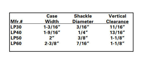 LSDA LP Series Dimensions